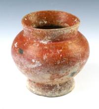 4 1/4" tall by 5" wide Ban Chiang Pottery Vessel with excellent age on surface. Recovered in Thailan