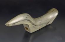 4 1/2" long by 7/8" wide Glacial Kame Birdstone - Logan Co., Ohio. Ex. Young, Copeland. COA's.