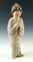 Large! 13 1/2" tall Chinese ceramic figure from the Tang Dysnasty known as the "Fat Court lady"