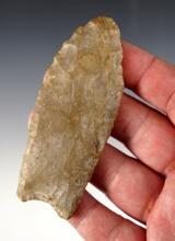 3 5/8" Paleo Clovis - Brown Co., Ohio near White Oak Creek. COA's from Tom Davis & Partain.