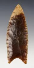 Well flaked 3 5/16" Paleo Fluted Clovis - Caribou Co., Idaho. Ex. Fred Edwards. Bennett COA.