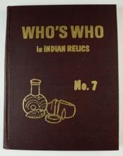 Hardcover Book: "Who's Who in Indian Relics" No. 7. 1st edition in excellent condition.