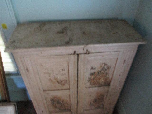 Rustic  Cabinet/Hutch with Metal Punch Inserts