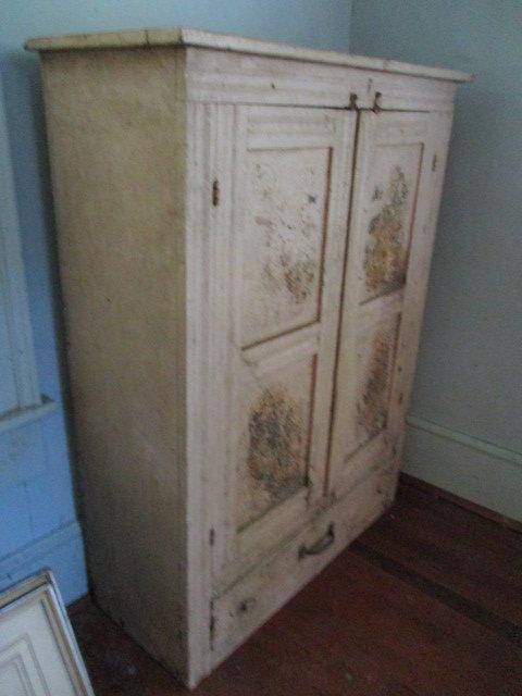 Rustic  Cabinet/Hutch with Metal Punch Inserts