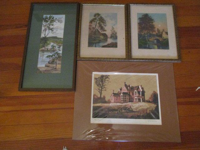 Four Signed Countryside Artworks