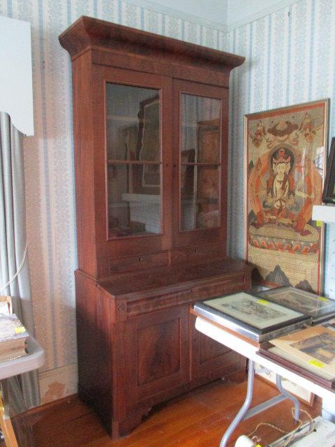 Antique Two Piece Secretary Bookcase