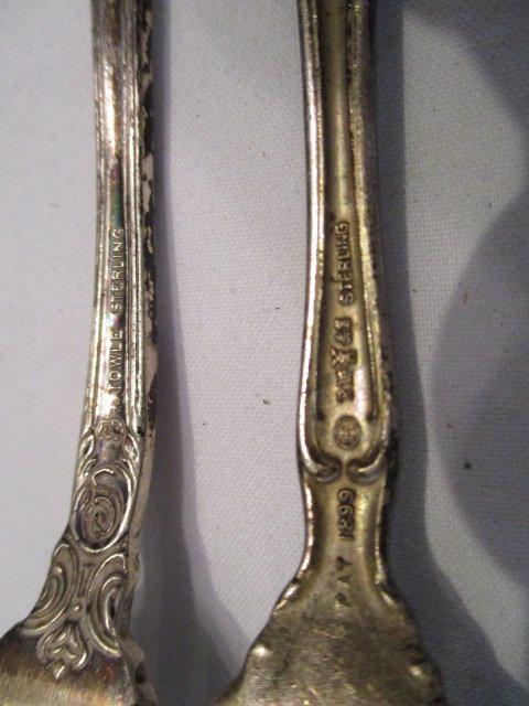 Lot of Sterling-Four Forks, Spoon, Candle Holder and Dish Base