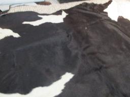 Black and White Cow Hide Skin Rug