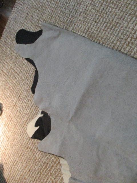 Black and White Cow Hide Skin Rug