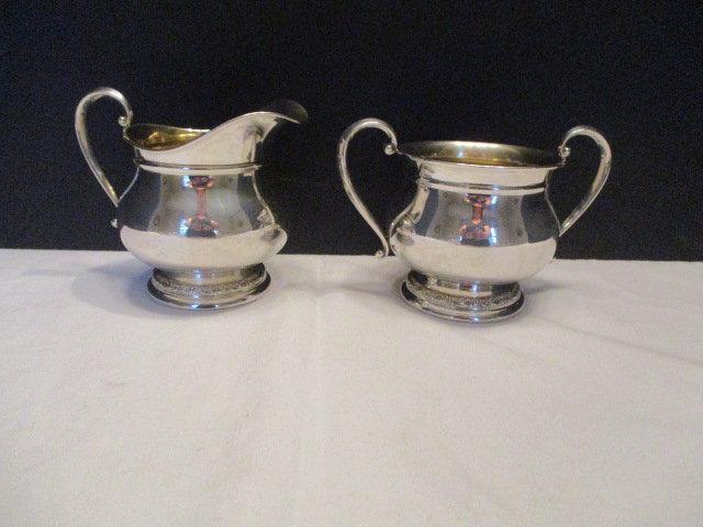 Prelude International Sterling Creamer and Sugar Bowl