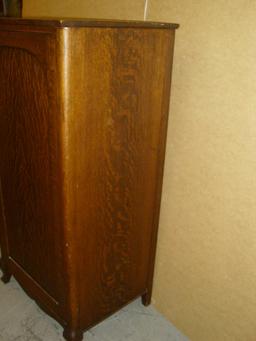 Tiger Oak Childs Wardrobe -Very Hard to Find - approx.  26"W x 52"H x 22"D - See all photos