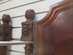 Two Antique Twin Head/Foot Boards with Wood Rails