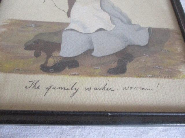 Pair of Original Black American Water Colors by Rhett W. Meade