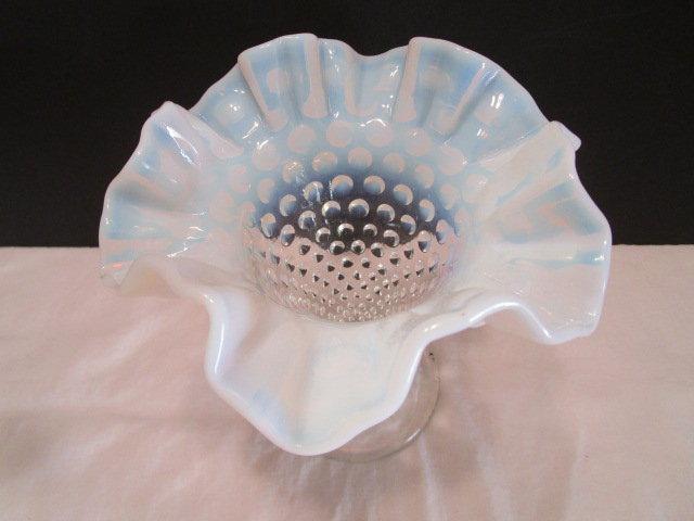 Opalescent Hobnail Fluted Vase