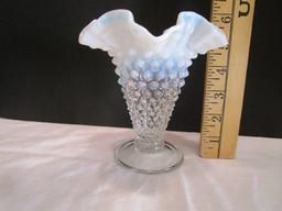 Opalescent Hobnail Fluted Vase