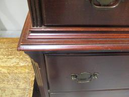 Two Over Three Mahogany Finish Chest