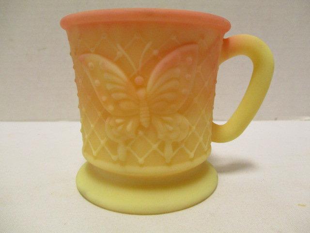 FAGCA 1985 Fenton Burmese Butterfly Mug