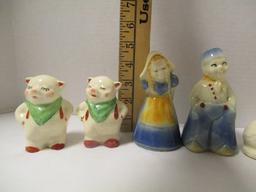 Vintage Salt and Pepper Shakers - Shawnee Dutch Boy and Girl, Pigs and Cats