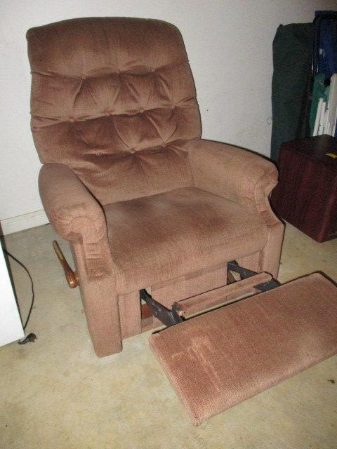 La-Z-Boy Blue Velour Recliner