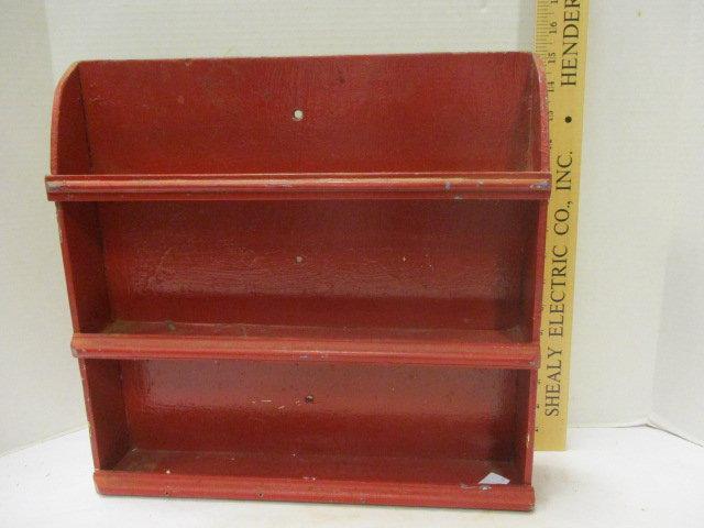 Painted Wood Display Shelf