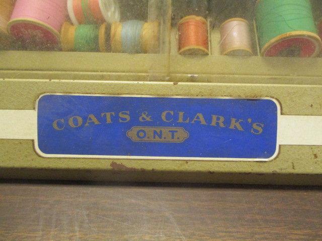 Coats & Clark's Metal Sliding Door Thread Display Cabinet