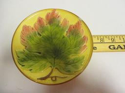 Two Baden German Hand Painted Leaf Plates