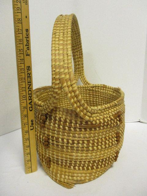 Large Unfinished? Handled Sweet Grass Basket