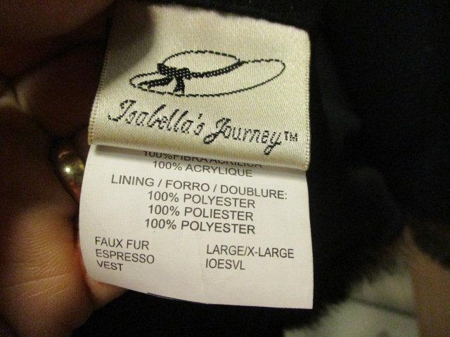 Isabella's Journey Espresso Faux Fur Reversible Vest