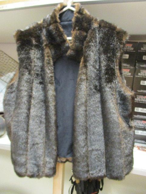 Isabella's Journey Espresso Faux Fur Reversible Vest