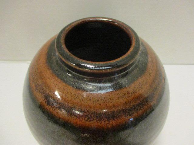 Round Signed Pottery Vase