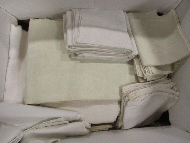 Large Box of Vintage Table Clothes and Napkins