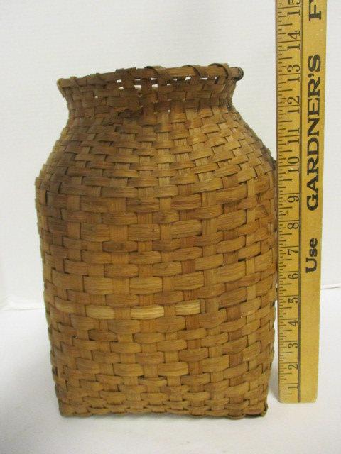 Vintage Oak Storage Basket