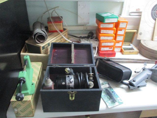 Contents of Work Desk and Drawers-Bullet Making Tools and Reloading Tools