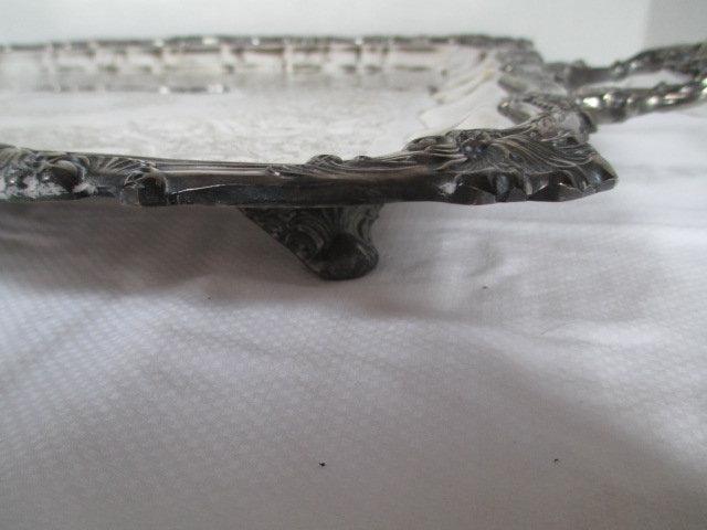 Footed Silverplated Tray