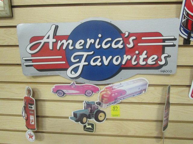 Enesco-Texaco 1998 Hanging America's Favorites Cardboard Mobile