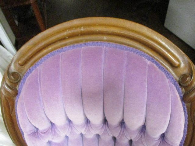 Lavender Velvet Antique Chair