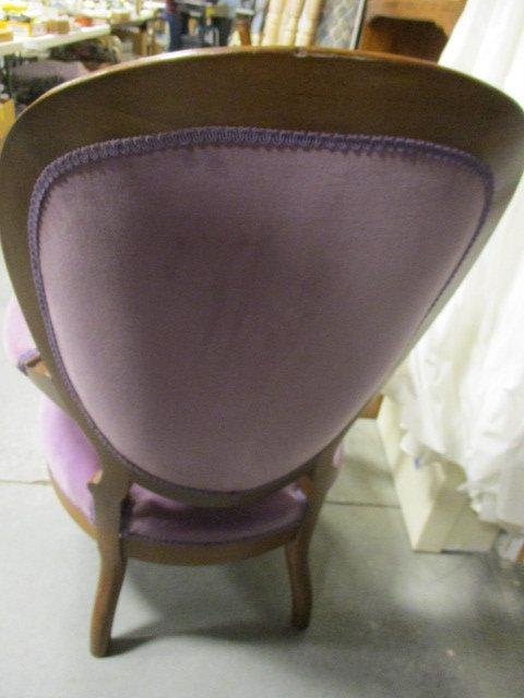 Lavender Velvet Antique Chair