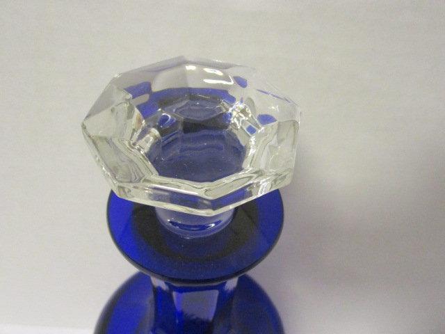 Cobalt Blue Glass Decanter