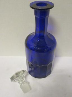 Cobalt Blue Glass Decanter