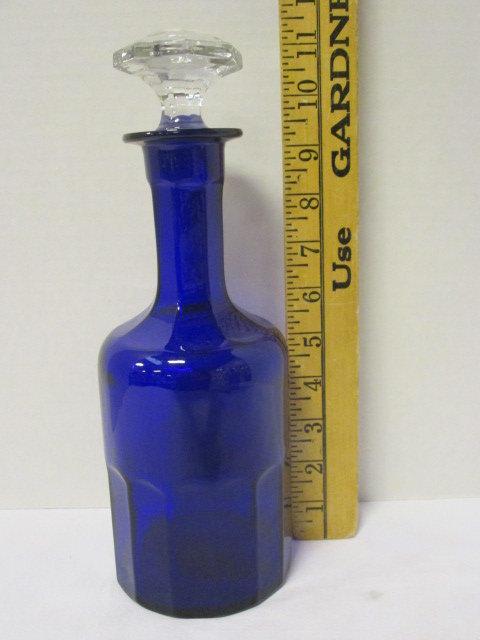 Cobalt Blue Glass Decanter