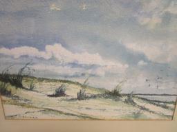 F/M Watercolor Signed J Barger
