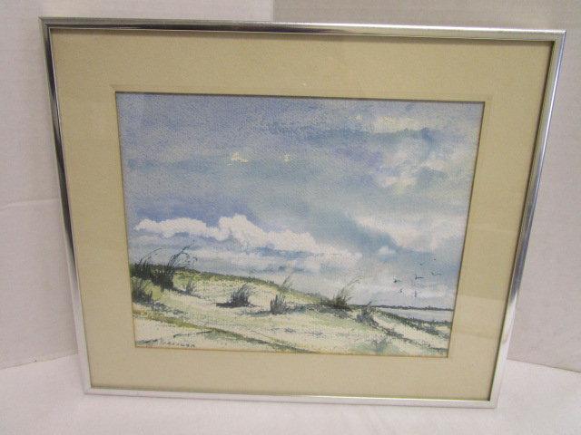 F/M Watercolor Signed J Barger