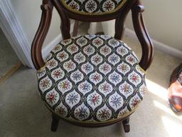 Upholstered Vintage Style Rocking Chair