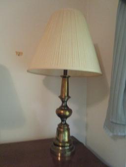 Vintage Ceramic Lamp on Metal Base