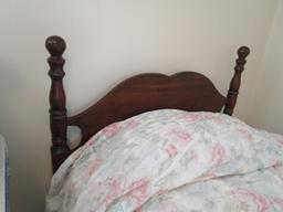 Pair of Twin Beds with Wood Rails