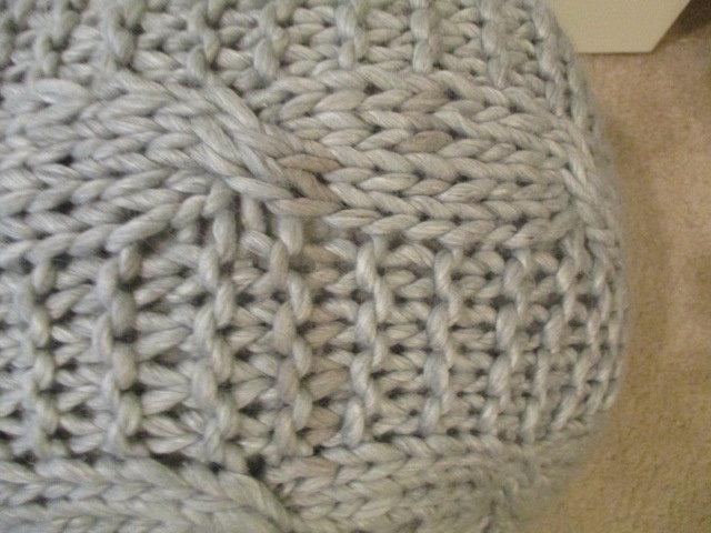 Large Knit Ball Ottoman