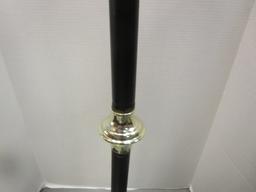 Black and Brass Finish Swing Arm Floor Lamp