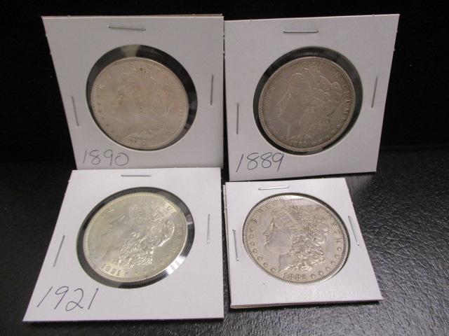 4 Morgan Silver Dollars