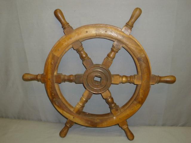 Really Nice Vtg. Ships Wheel - See all photos