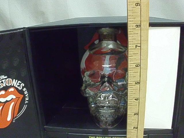 Limited Edition Crystal Head Decanter w/CD's "The Rolling Stones Live 50th Anniversary Comm.